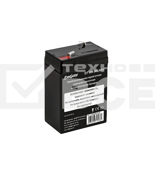 Батарея ExeGate DT 606 (6V 6Ah), клеммы F1