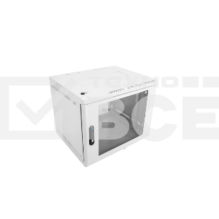 Шкаф телеком. настен, 15U, 600x650, дверь стекло (ШРН-15.650) (1 коробка)