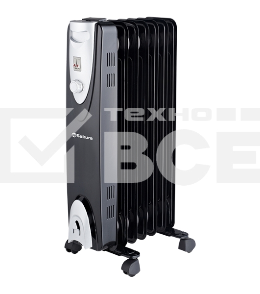 Обогреватель масляный Sakura SA-0377B, 7 сек., 1,5 кВт