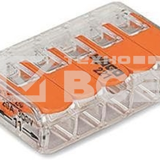 Клемма компактная Wago 221-415 5х(0,2-4,0 кв.мм)