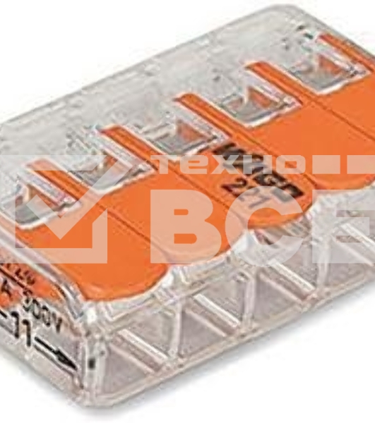 Клемма компактная Wago 221-415 5х(0,2-4,0 кв.мм)