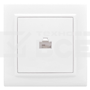 Розетка компьютерная 1-м СП Минск RJ45 бел. Basic EKF ERK01-035-10