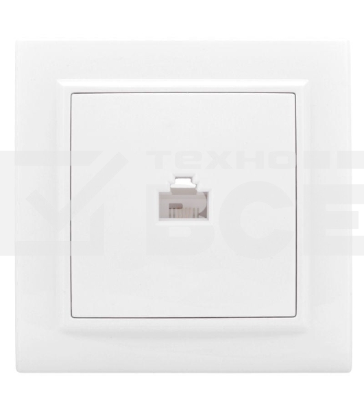 Розетка компьютерная 1-м СП Минск RJ45 бел. Basic EKF ERK01-035-10