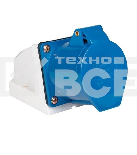 Розетка наруж. уст. 32А 220В 2P+РЕ IP44 (123) EKF ps-123-32-220