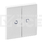 Лицевая панель для выключателя двухклавишного с подсветкой . Белая Valena LIFE. Лицевая панель для выключателя двухклавишного с подсветкой . Белая Valena LIFE., фото2