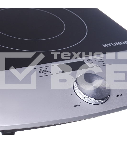 Плита настольная электрическая Hyundai HYC-0102 серебристый/черный стеклокерамика