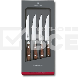 Набор ножей кухон. Victorinox Grand Maitre Steak (7.7240.4) компл.:4шт дерево подар.коробка