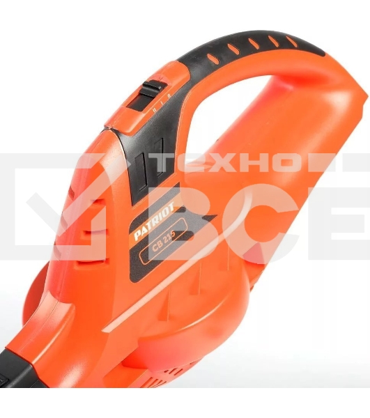 Воздуходув аккумуляторный PATRIOT CB215 21В UES, 2 режима, 150-208км/ч, 130м3/ч (без аккумулятора и зарядного устройства)