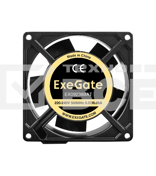 Вентилятор для корпуса ExeGate EX09238BAT черный, 92 мм, 2800 об/мин, 40 дБ