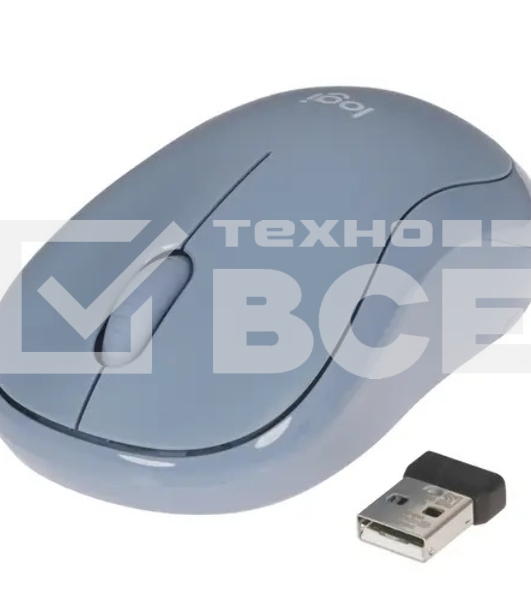 Мышь беспроводная Logitech M221 голубой, 1000 dpi, радиоканал, USB, кнопки - 3