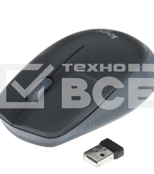 Мышь беспроводная Logitech M190 черный/серый, 1000 dpi, радиоканал, USB, кнопки - 3