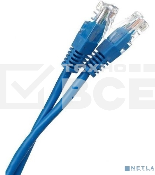 Патчкорд литой 'Aopen' UTP кат.5е 20м синий 