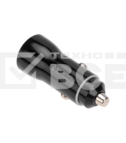Автозарядка в прикуриватель АЗУ USB-A (QC 3.0)+USB-C (PD), 38Вт черный Rexant