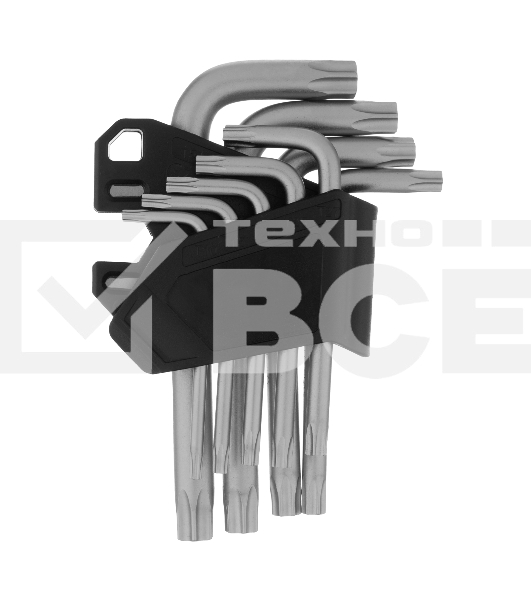 Набор ключей имбусовых Torx-Tempered, TT10-50, CrV, 9 шт. Сибртех