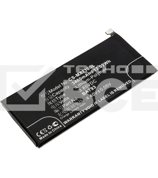 Аккумулятор CameronSino  CS-MX710SL BA793 для MeiZu M793Q, Pro 7 Plus  3.85V / 3400mAh / 13.09Wh