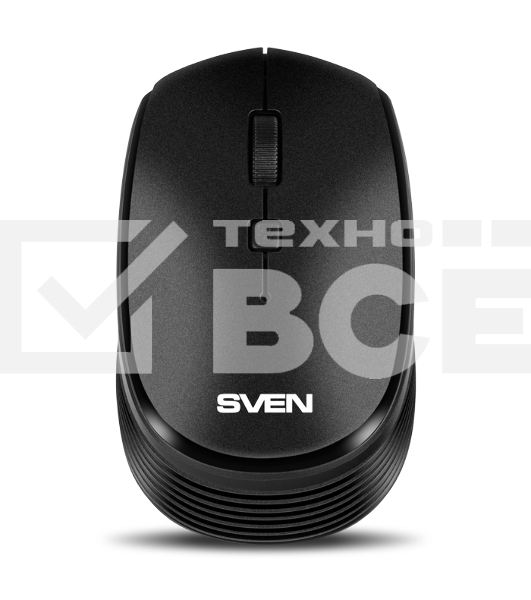 Мышь беспроводная SVEN RX-210W черный, 1400 dpi, радиоканал, USB, кнопки - 4