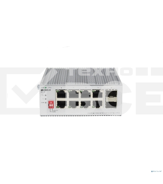Коммутатор ORIGO Unmanaged Industrial Switch 8x1000Base-T, 2x1000Base-X SFP, Surge 4KV, -40 to 75°C