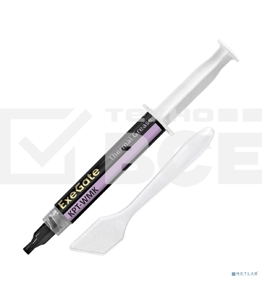 Термопаста ExeGate KPT-WMK (0,8 Вт/(м•К), 5г, шприц с лопаткой)