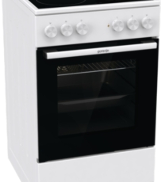 Плита электрическая Gorenje GEC5A41WG белый, конфорок 4 электрических, духовка 62 л, 50 см x 85 см x 59.4 см