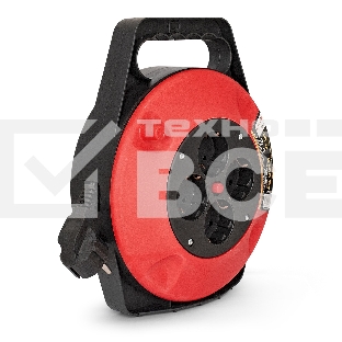 Удлинитель на катушке ExeGate EX286337RUS Master ECS-1-1.5B (4 евророзетки с заземлением, 10м, защита от детей, защита от перегрузки, 3х1,5мм2, 15А/3.3кВт)