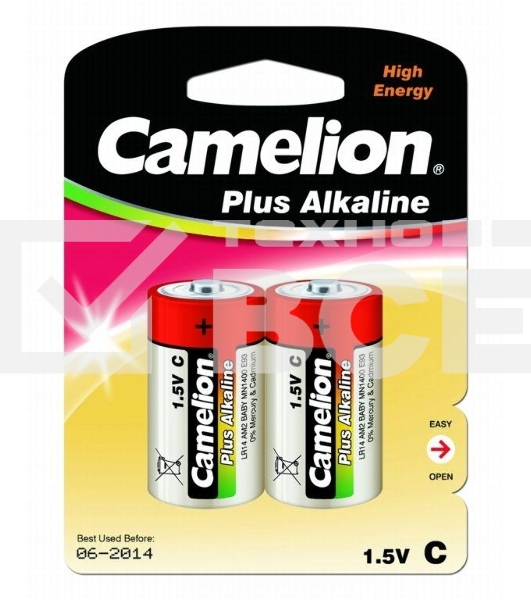 Элемент питания алкалиновый Camelion LR LR14 BL-2 (блист.2шт) 1.5 В