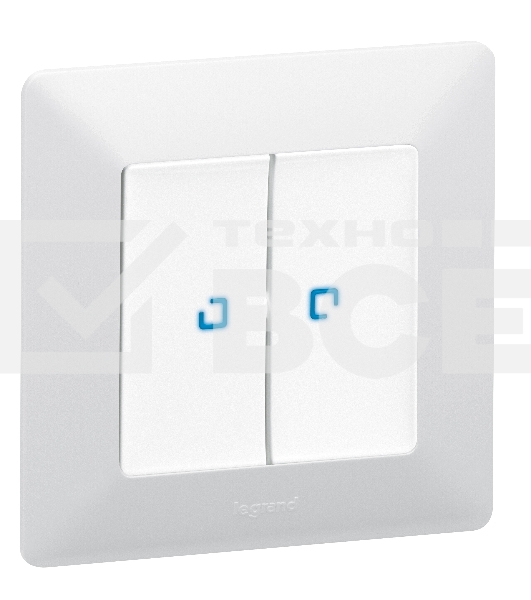 Лицевая панель для выключателя двухклавишного с подсветкой . Белая Valena LIFE. Лицевая панель для выключателя двухклавишного с подсветкой . Белая Valena LIFE.