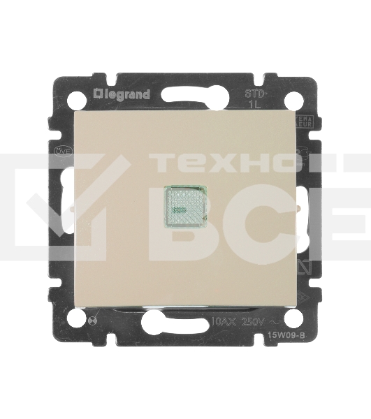 Выключатель Legrand 774310 Valena 10А c подсветкой, сл. кость