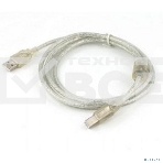 Кабель Cablexpert USB 2.0 Pro, AM/BM, 2м, экран, 2 феррит.кольца, прозрачный (CCF-USB2-AMBM-TR-2M), фото5