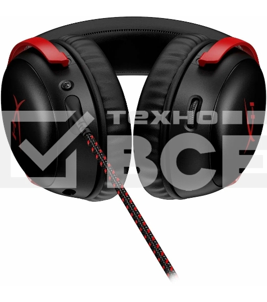 Наушники с микрофоном HyperX Cloud III черный/красный 1.2м мониторные оголовье (727A9AA)