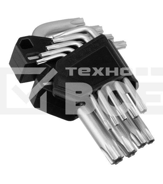 Набор ключей имбусовых Torx-Tempered, TT10-50, CrV, 9 шт. Сибртех
