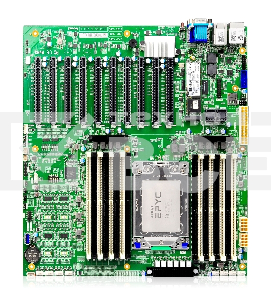 Серверная материнская плата Gooxi G2SERO-B-PK2, SP3, AMD EPYC, 16xDDR4, 2xMiniSAS HD, 1xM.2, 4xPCIe 3.0 x16, 6xPCIe 3.0 x8, 1xVGA, 2x1Gb LAN, 2xUSB-A 5Gbps, 1x3.5 мм, 7.1, E-ATX