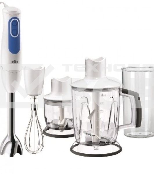 Блендер погружной Braun MQ3045 APERITIVE 700Вт белый/синий