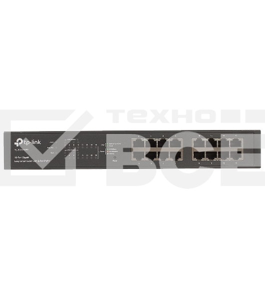 Коммутатор TP-LINK SMB TL-SG1016PE Easy Smart гигабитный 16-портовый коммутатор с 8 портами PoE+