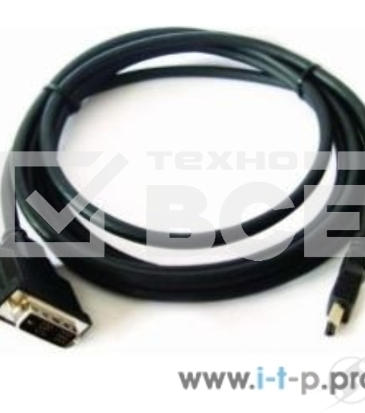 Кабель HDMI-DVI Cablexpert CC-HDMI-DVI-6, 19M/19M, single link, медь, позол.разъемы, экран, 1.8м, черный, пакет