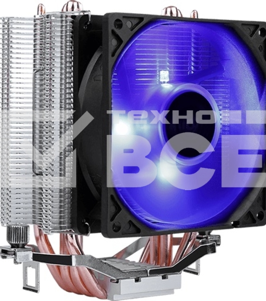 Кулер для процессора AeroCool / Formula Verkho 4 Lite серебристый, 90 мм, алюминий/медь, 2000 об/мин, 27 дБ, 4 pin, 125 Вт, 135 мм