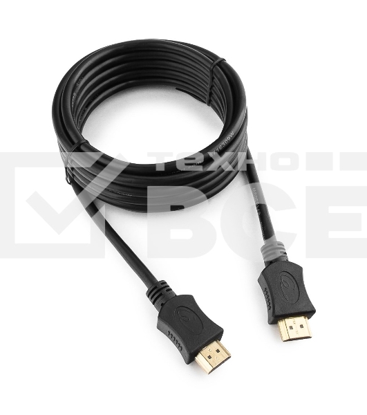 Кабель Cablexpert HDMI CC-HDMI4L-10, 19M/19M, v2.0, серия Light, позол.разъемы, экран, 3м, черный, пакет