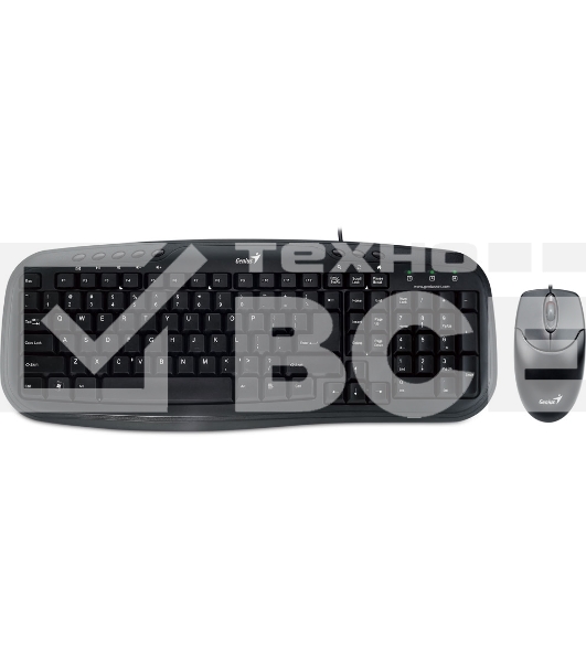 Клавиатура + мышь Genius KM-200 wired kombo / Optical mice, 3 buttons, 1000 DPI / Compatible with Windows® 7, 8, 8.1, 10 / Mac. OS X 10.8 or later / Cable length 1.5m