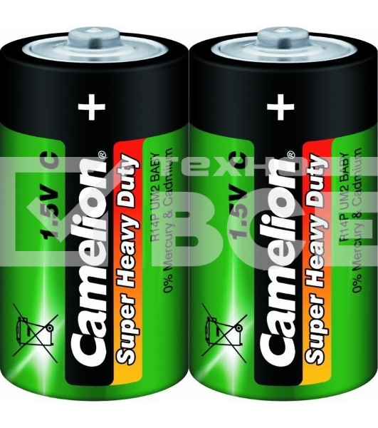 Элемент питания солевой Camelion R R14 (шринка 2шт) 1.5 В