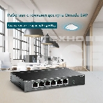 Коммутатор TP-Link 4-port 10/100Mbps Unmanaged PoE+ Switch with 2 10/100Mbps uplink ports, meta case, desktop mount, 4 802.3af/at compliant PoE+ port, 2 10/100Mbps uplink ports, DIP switches for Extend mode, Isolation mode and Priority mode, up to 250m Po, фото4