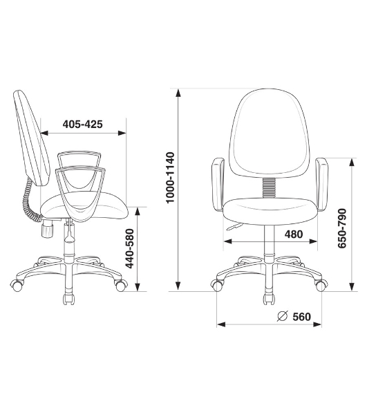 Кресло компьютерное Бюрократ CH-1300N/3C18 бордовый Престиж+ 3C18