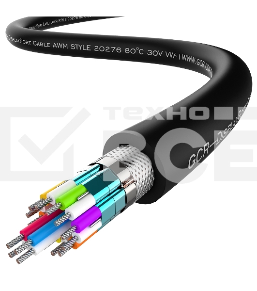 Кабель Greenconnect 1.8m DisplayPort v1.2, 19M/19M, черный, 28/28 AWG, GCR-DP2DP-1.8m