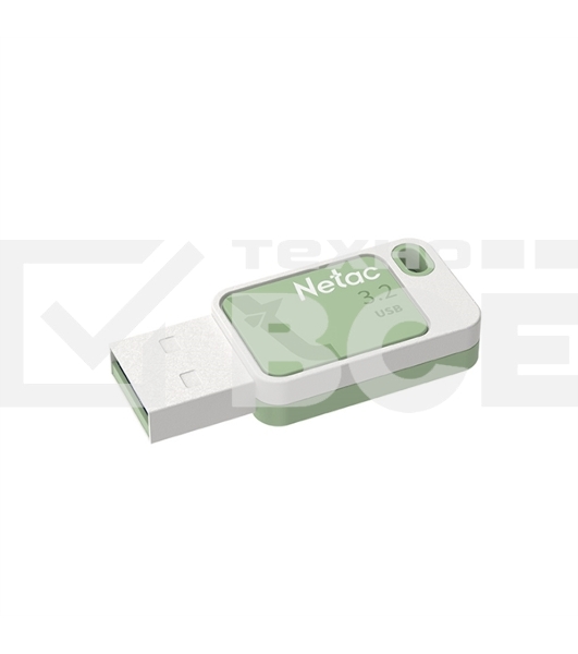 Флешка USB Netac UA31 (NT03UA31N-128G-32GN), 128Gb, USB 3.2, R/W 110/45, зеленый/белый