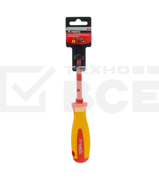 Отвертка Matrix Insulated, PH2 x 100 мм, CrMo, до 1000 В, двухкомп.рукоятка