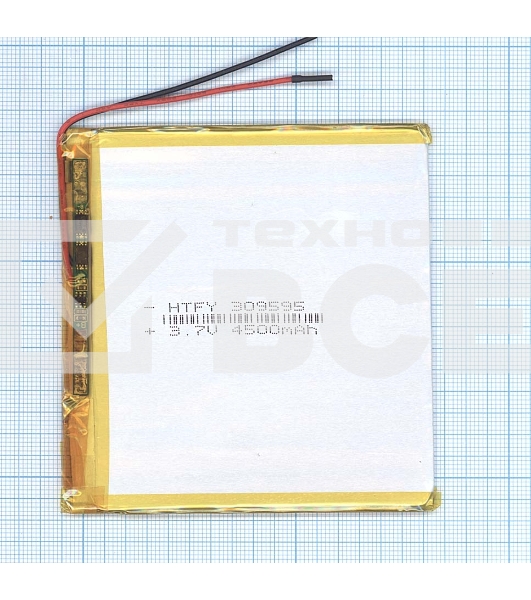 Аккумулятор Li-Pol (батарея) 3*95*95мм 2pin 3.7V/4500mAh