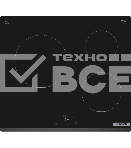 Индукционная варочная панель Bosch PUC631BB5E независимая, конфорок - 3 шт, панель - стеклокерамика, 4.6 кВт