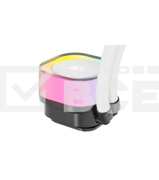 Система жидкостного охлаждения Corsair iCUE LINK H150i RGb (360мм, белый, RGb/Fans: 3x120мм, 63.1CFM, 37dBA, 2400RPM/Rad thickness 27мм/S: 1851, 1700, 1200, 115X, AM5, AM4)