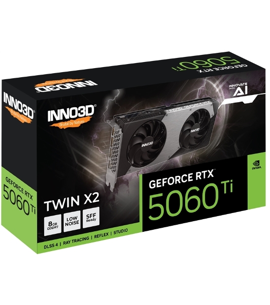 Видеокарта INNO3D RTX 5060 Ti Twin X2 RTX5060Ti, HDMI, DP*3, 8G,D7