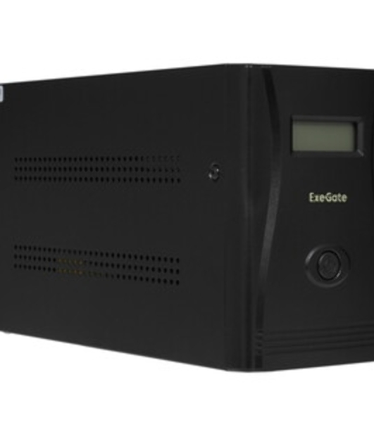 Источник бесперебойного питания ExeGate Smart LB-1000.LCD.AVR.4C13.USB (1000VA/650W, LCD, AVR, 4*C13, USB, батарея 12V 9Ah, черный)