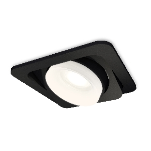 Комплект встраиваемого поворотного светильника Ambrella light XC7659084 SBK/FR черный песок/белый матовый MR16 GU5.3 (C7659, N7165)