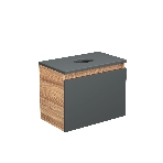 Тумба подвесная под раковину Bau Dream Blackwood 50, 1 ящик графит, фото 1